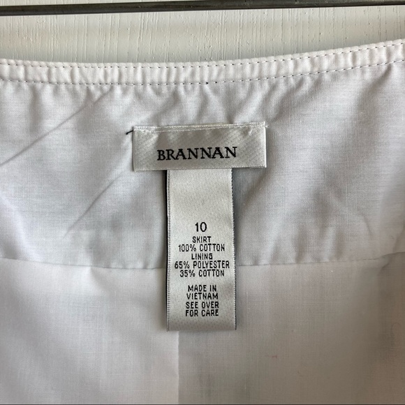 Brannan White with black and green floral accents Skirt, Sz - 10 - Picture 5 of 13